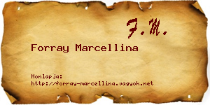 Forray Marcellina névjegykártya