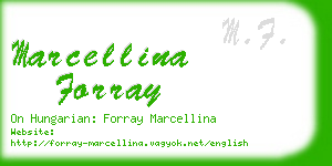 marcellina forray business card